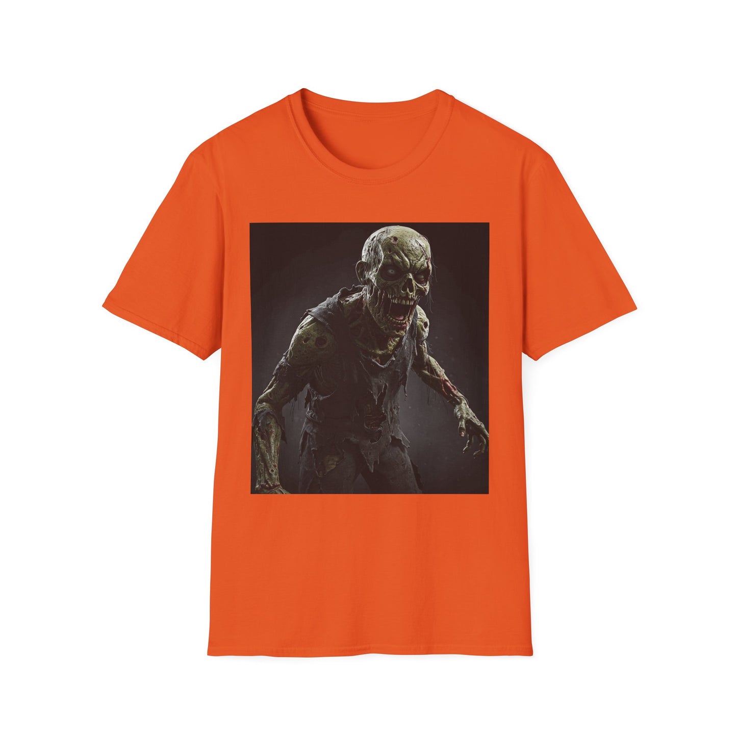 Apocalyptic Portrait Tee, bold, decaying zombie graphic