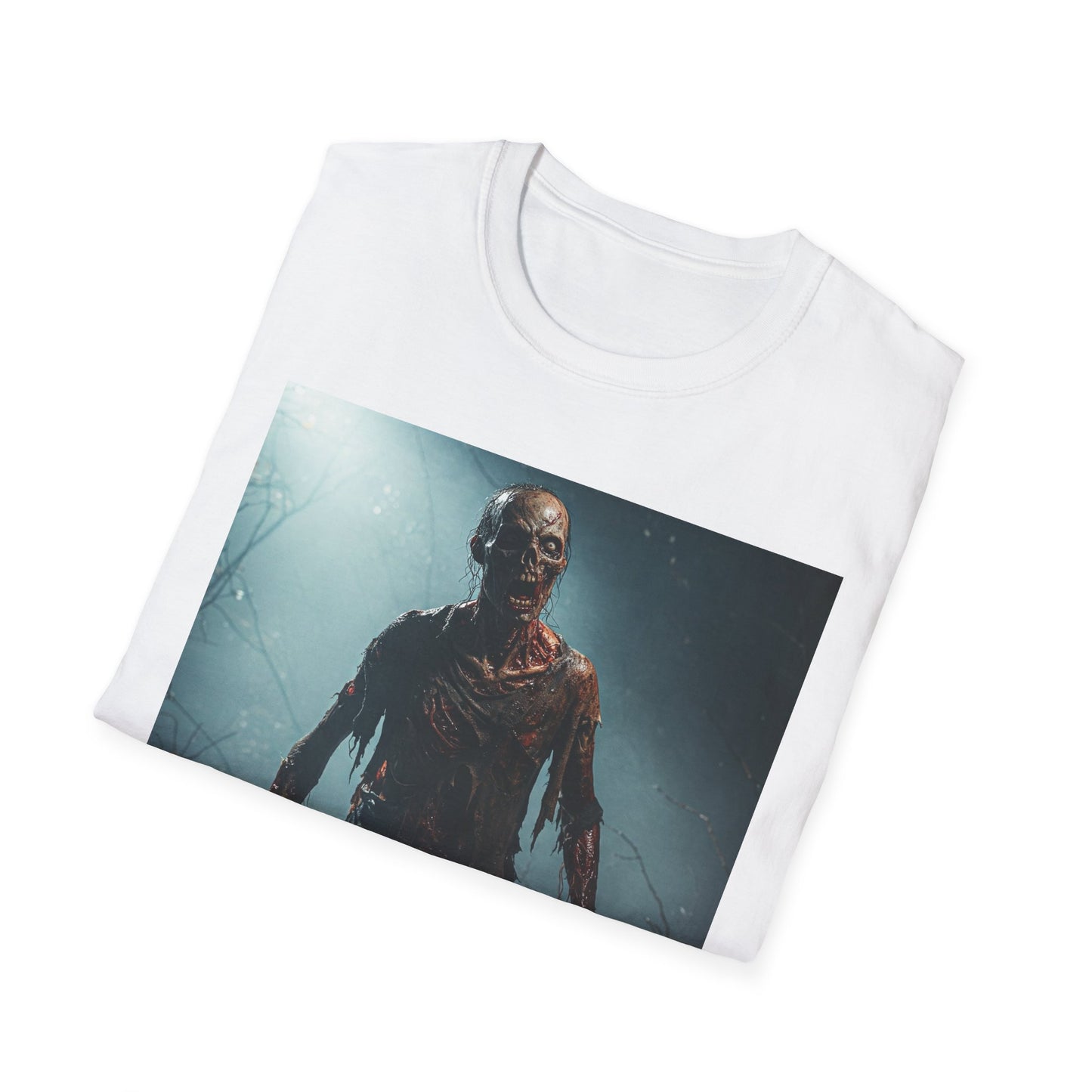 Apocalyptic Portrait Tee, bold, decaying zombie graphic