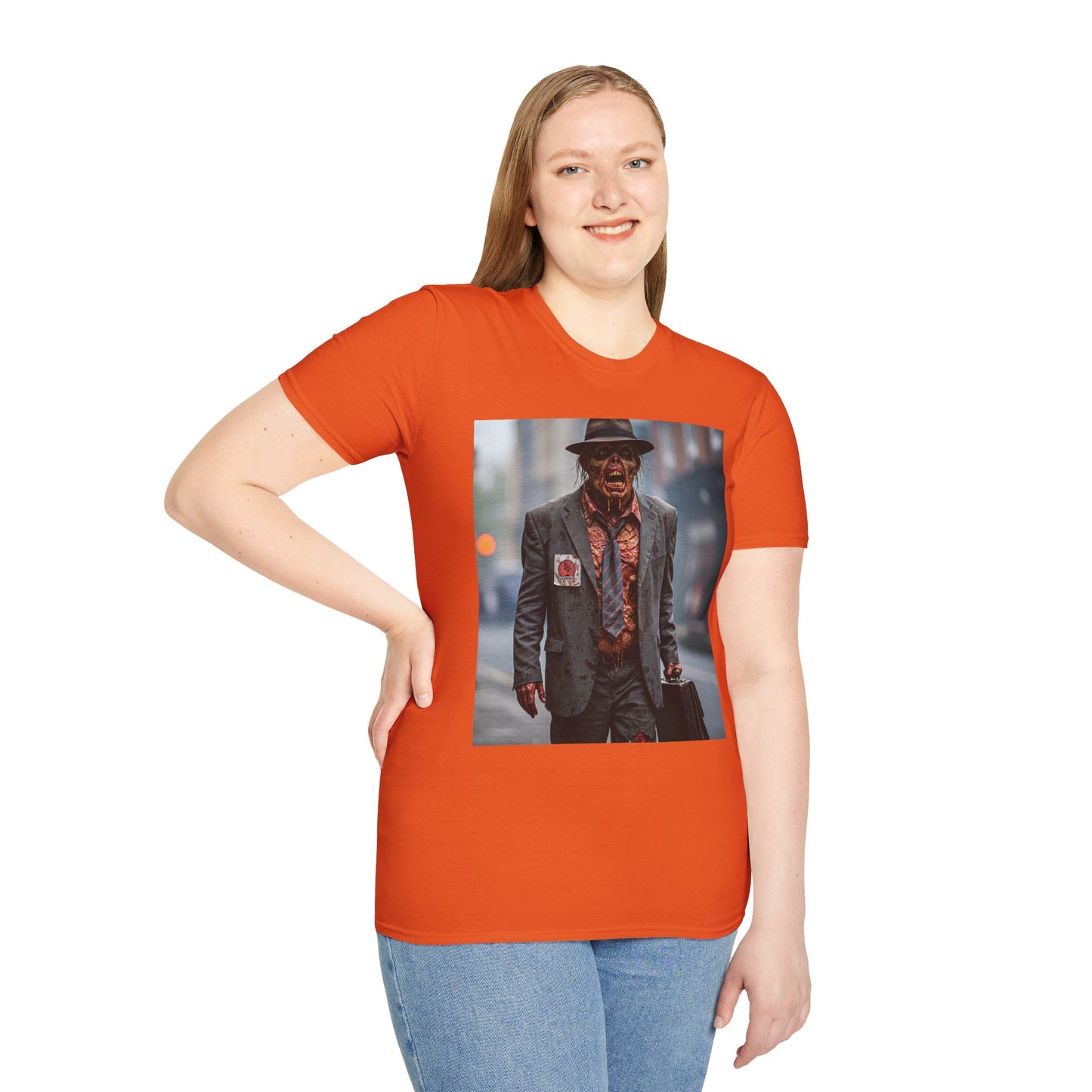 Stylish Horror-Themed Unisex Softstyle T-Shirt