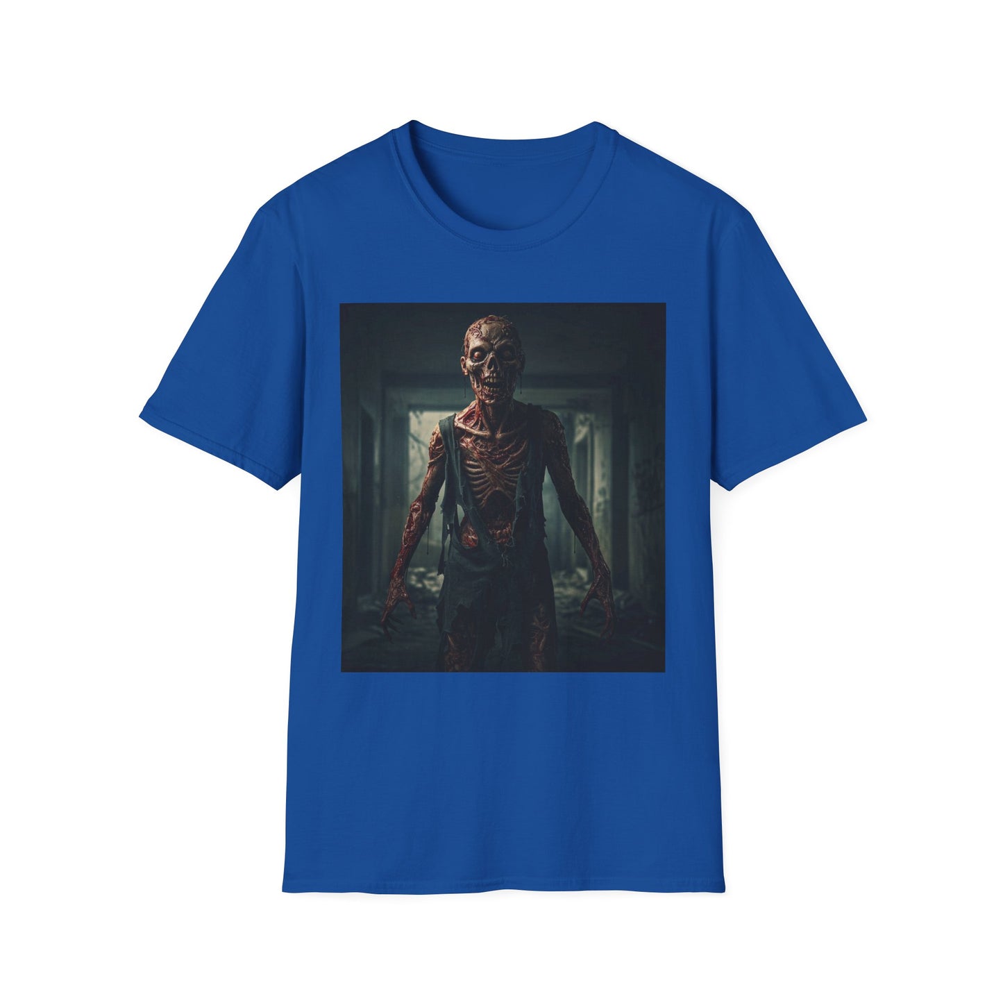 Apocalyptic Portrait Tee, bold, decaying zombie graphic