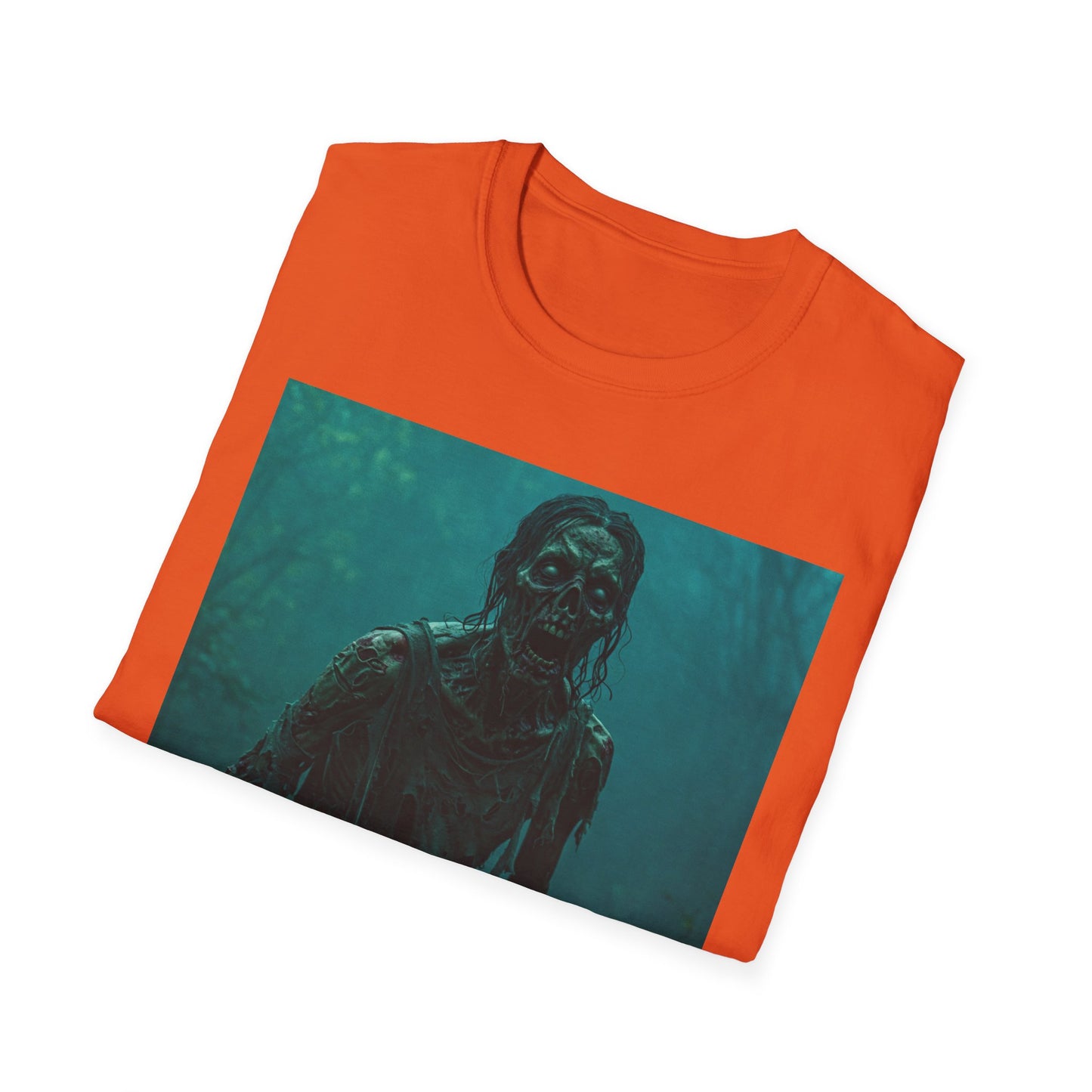 Apocalyptic Portrait Tee, bold, decaying zombie graphic