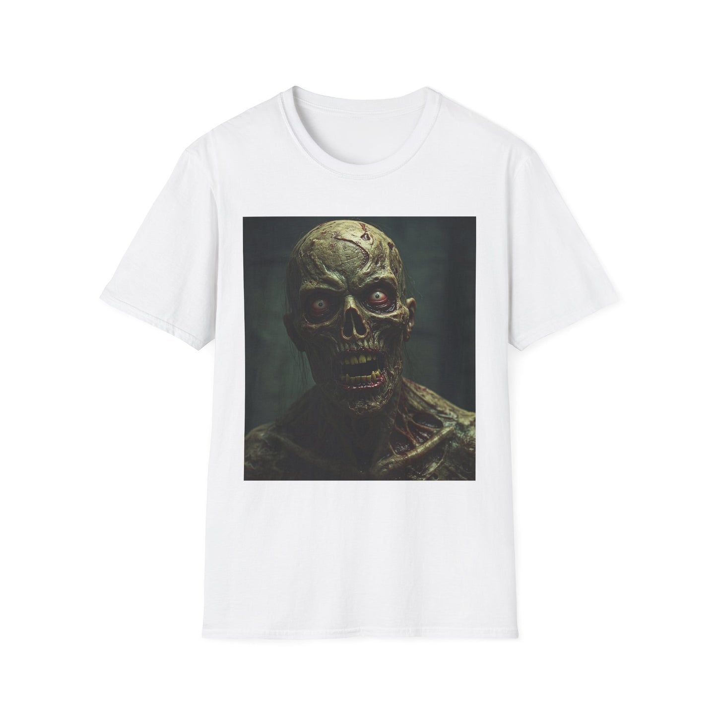 Apocalyptic Portrait Tee, bold, decaying zombie graphic