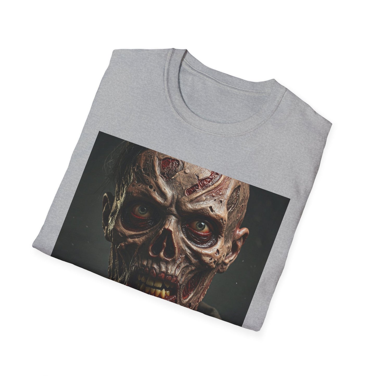 Apocalyptic Portrait Tee, bold, decaying zombie graphic