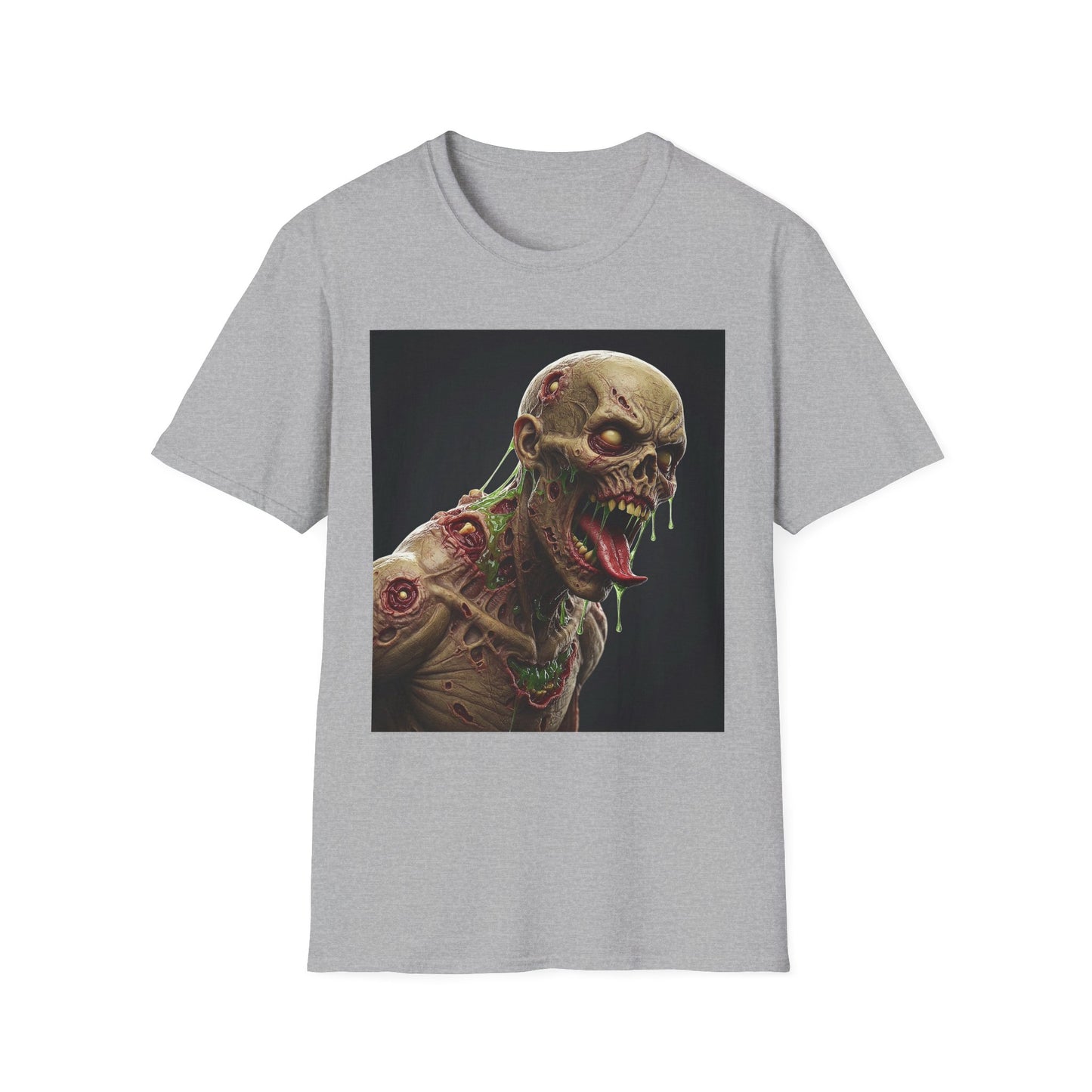 Apocalyptic Portrait Tee, bold, decaying zombie graphic