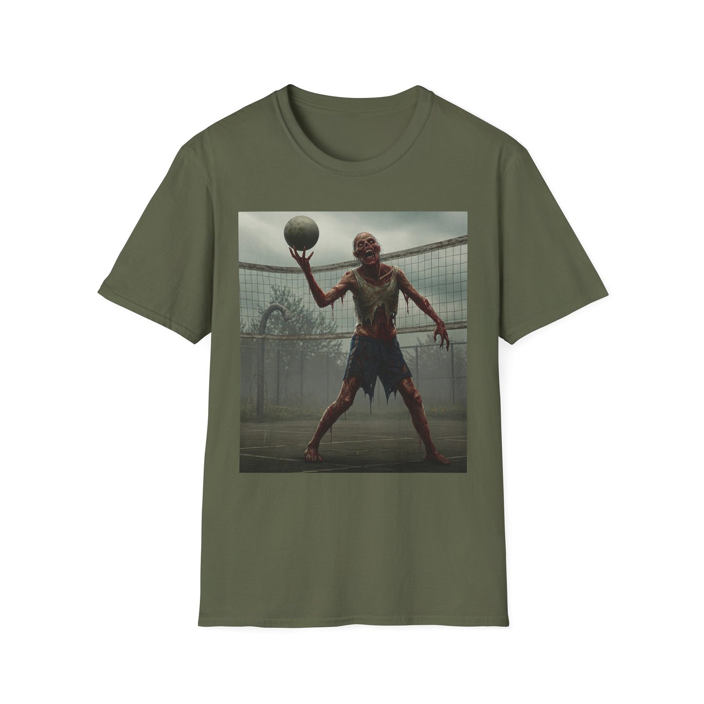 Zombie Basketball Unisex Softstyle T-Shirt | Horror Graphic Tee