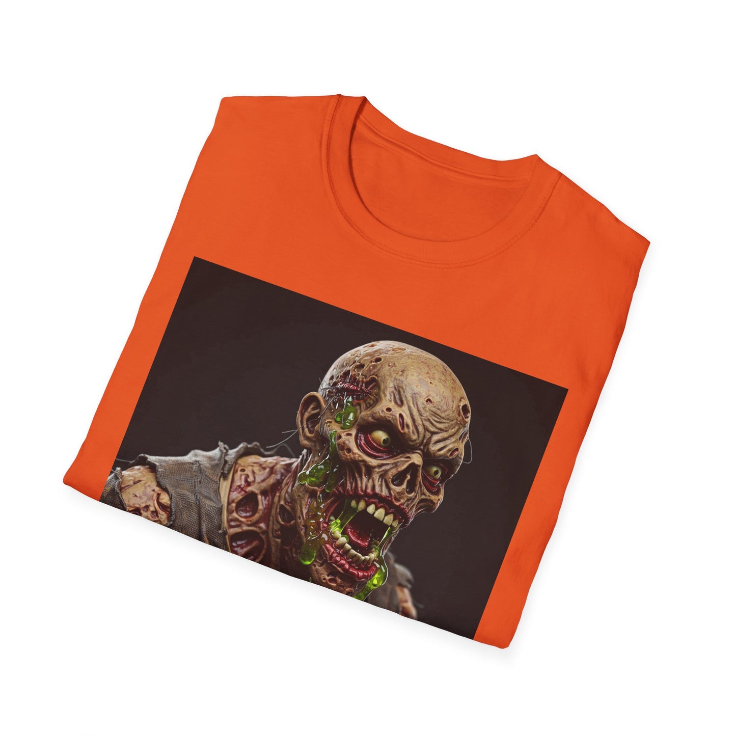 Apocalyptic Portrait Tee, bold, decaying zombie graphic