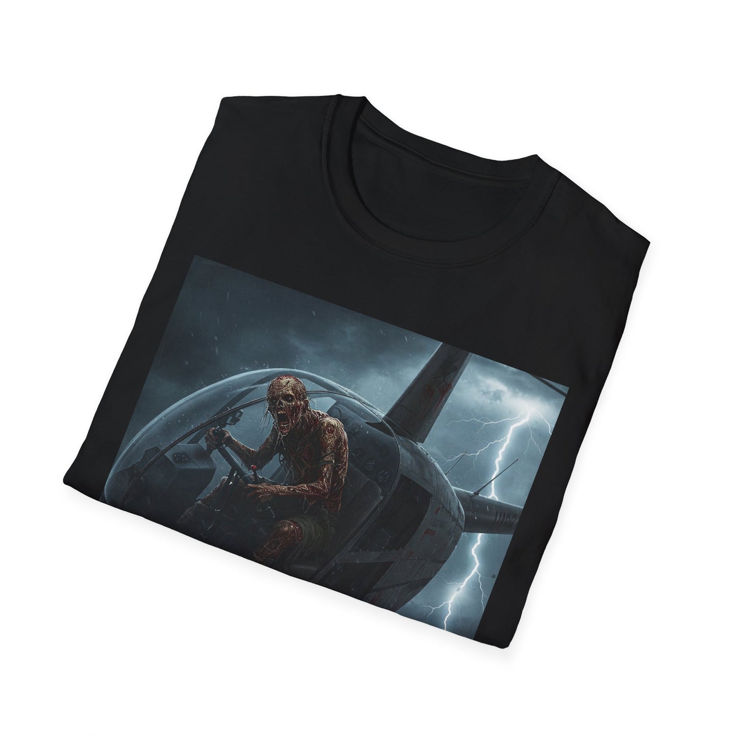 Stormy Helicopter Adventure Unisex Softstyle T-Shirt