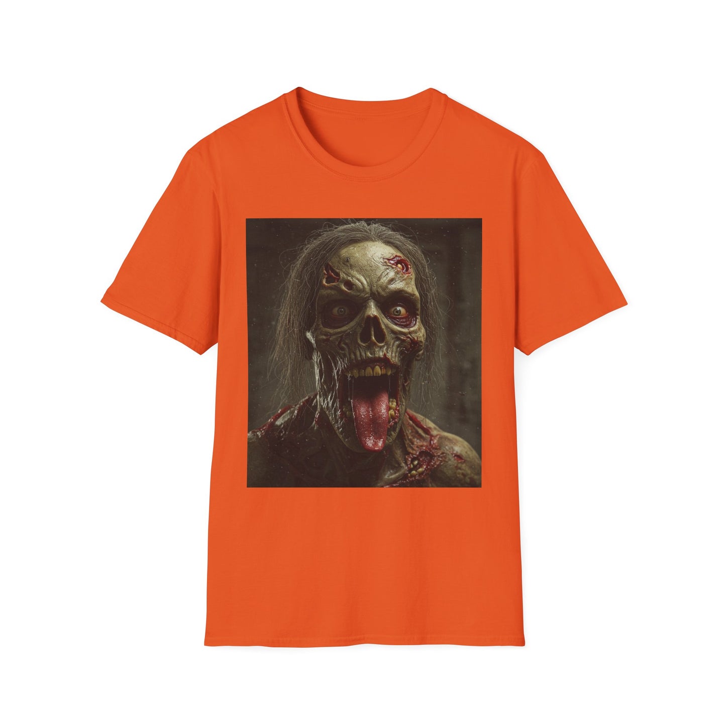 Apocalyptic Portrait Tee, bold, decaying zombie graphic