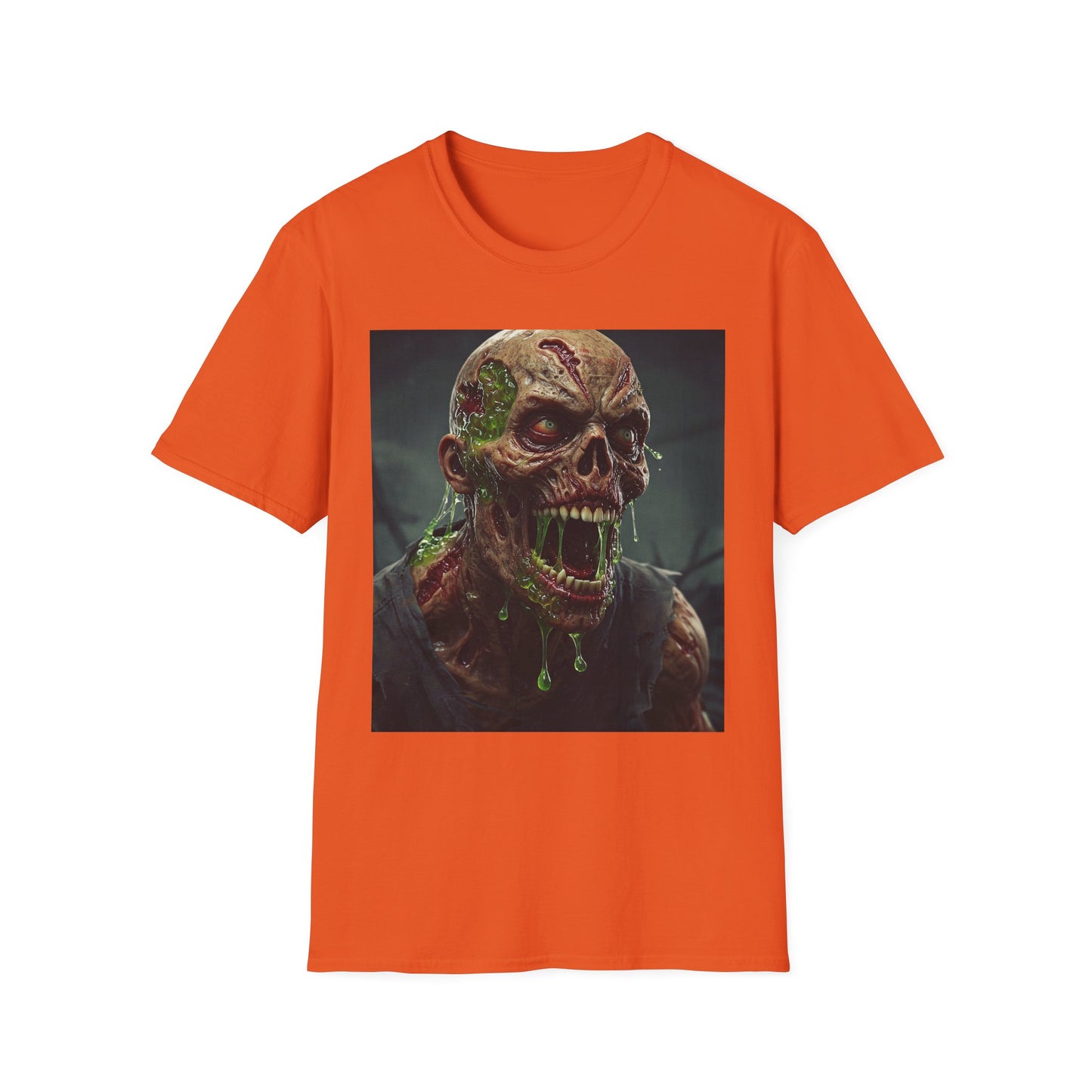 Apocalyptic Portrait Tee, bold, decaying zombie graphic