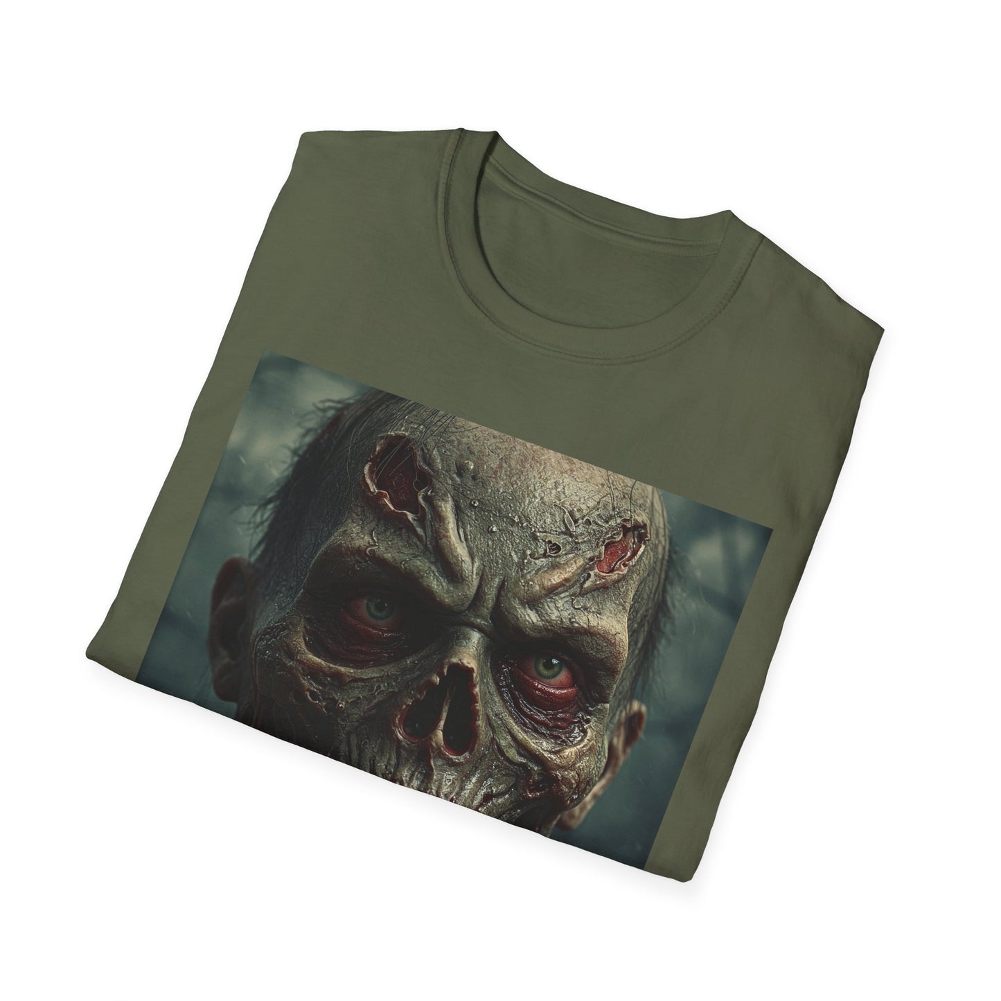 Apocalyptic Portrait Tee, bold, decaying zombie graphic