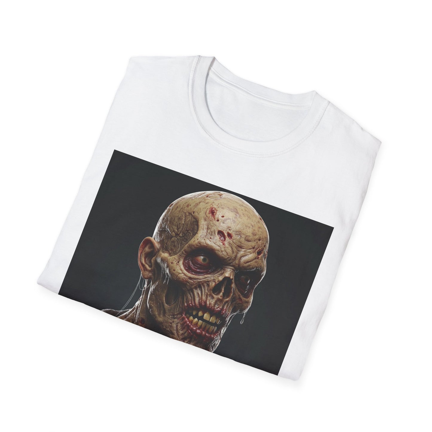 Apocalyptic Portrait Tee, bold, decaying zombie graphic