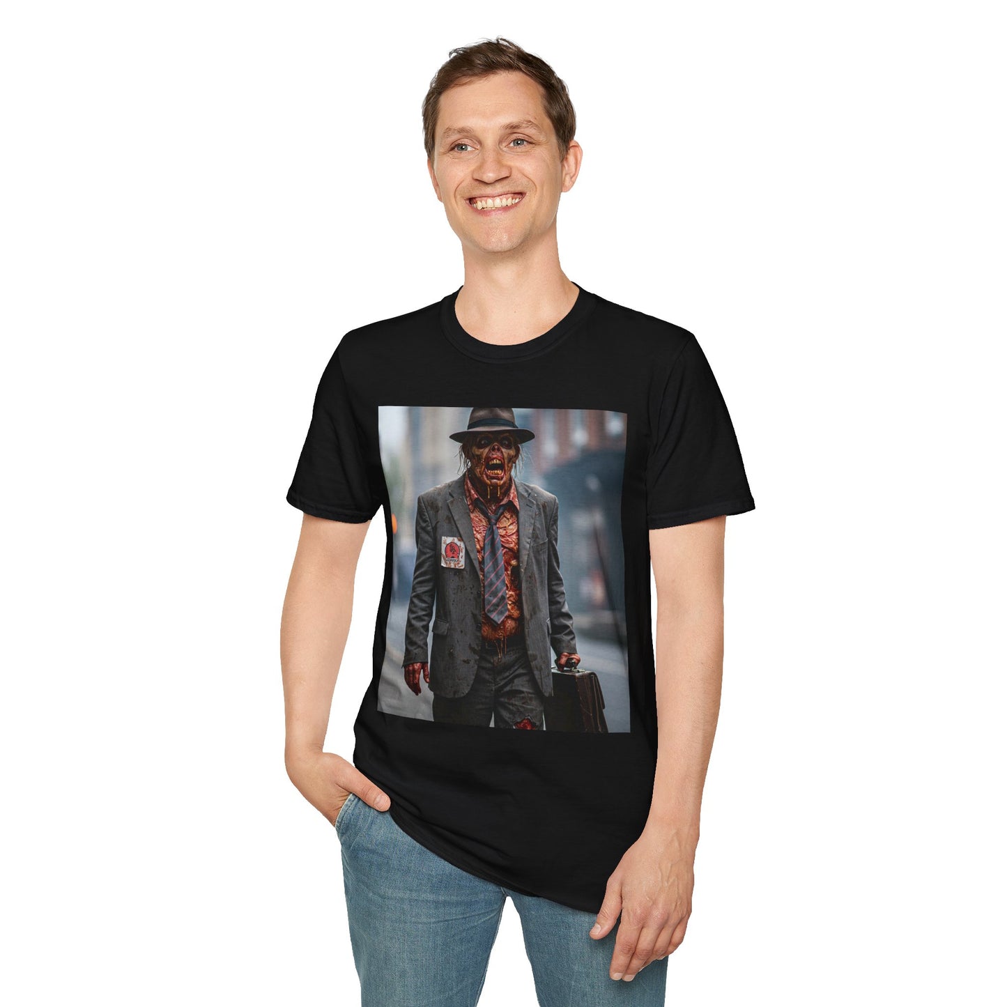 Stylish Horror-Themed Unisex Softstyle T-Shirt