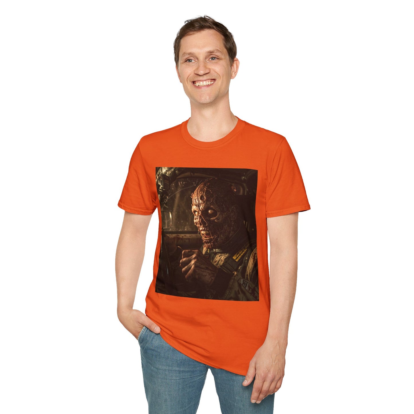 Horror-Inspired Unisex Softstyle T-Shirt - Perfect for Halloween and Movie Buffs