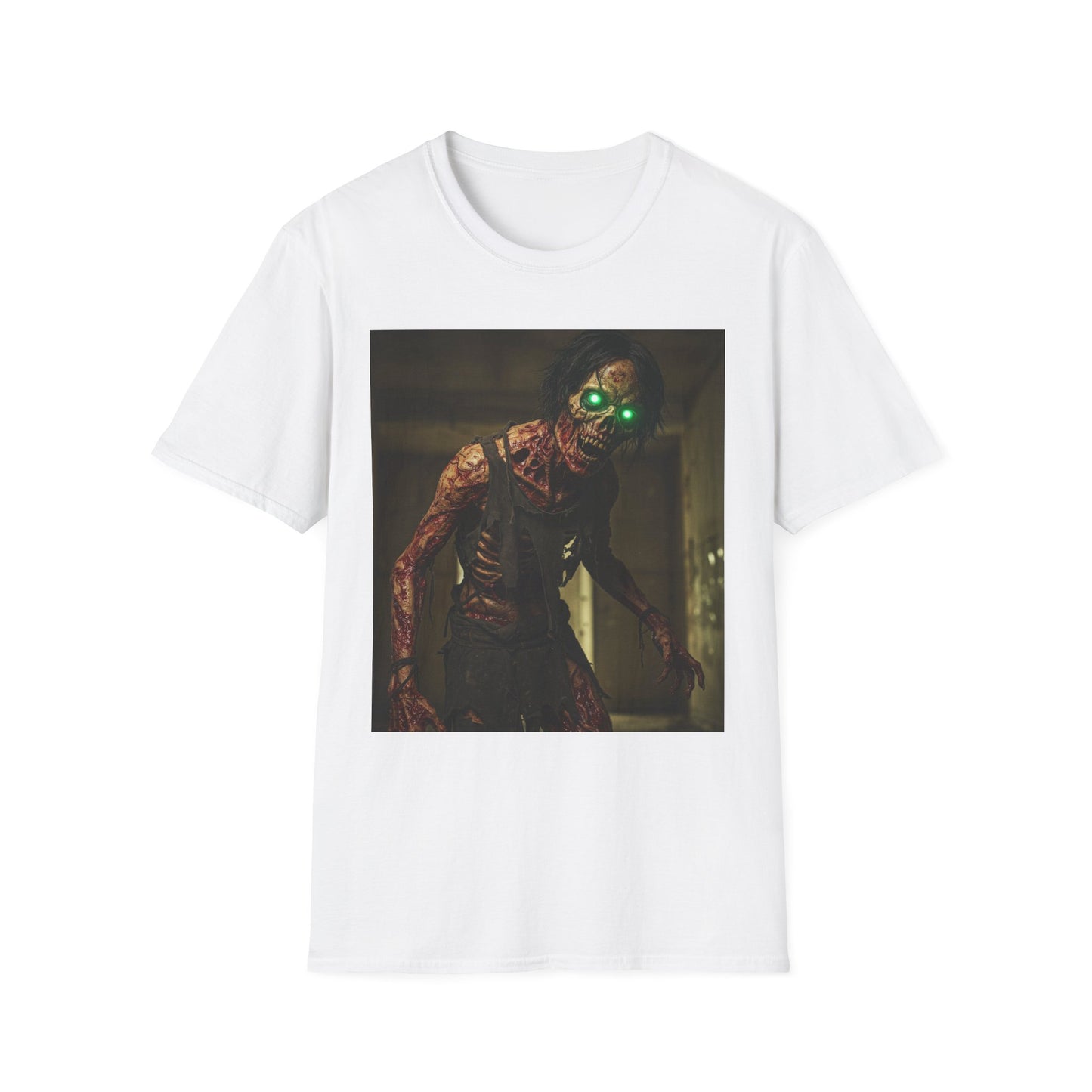 Apocalyptic Portrait Tee, bold, decaying zombie graphic