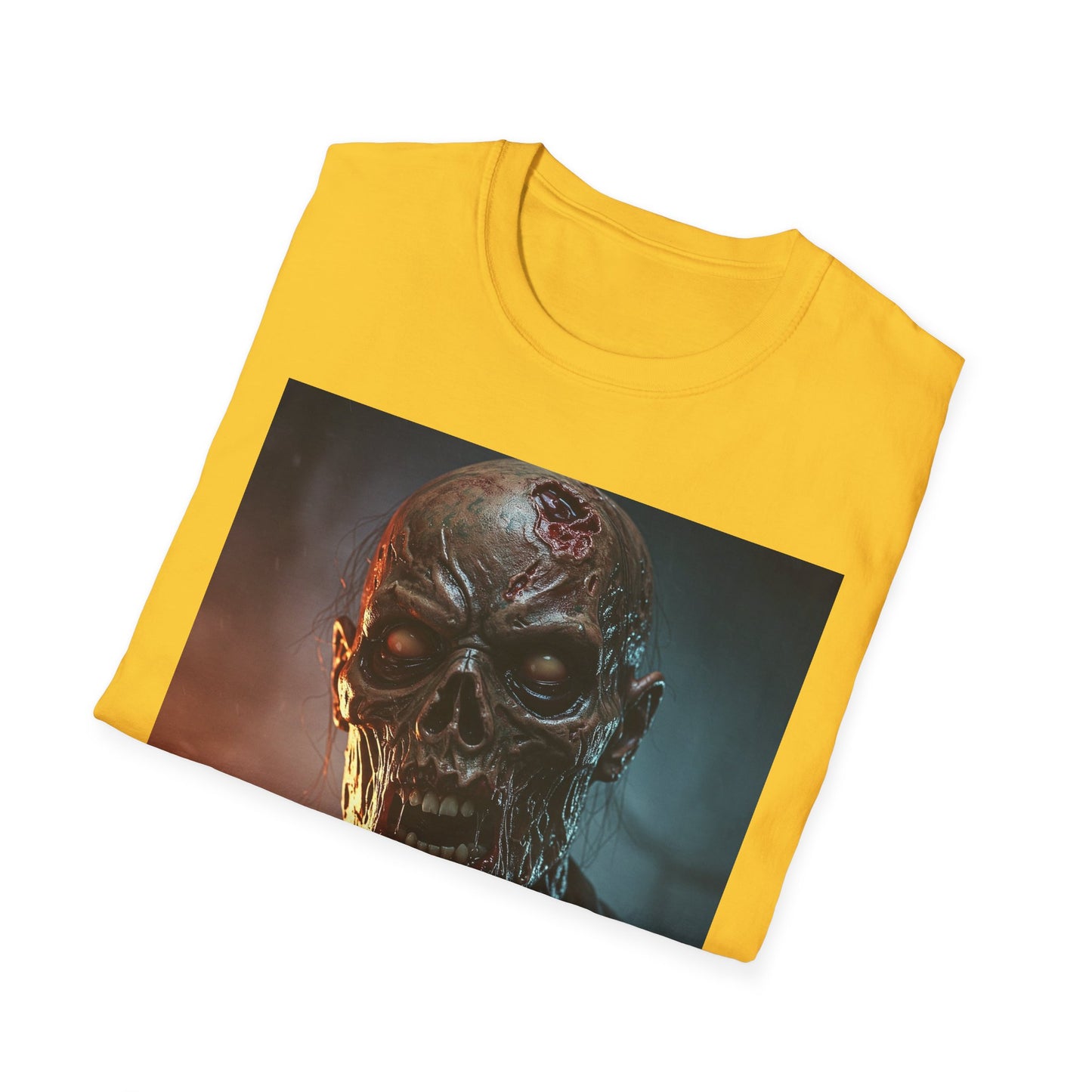 Apocalyptic Portrait Tee, bold, decaying zombie graphic