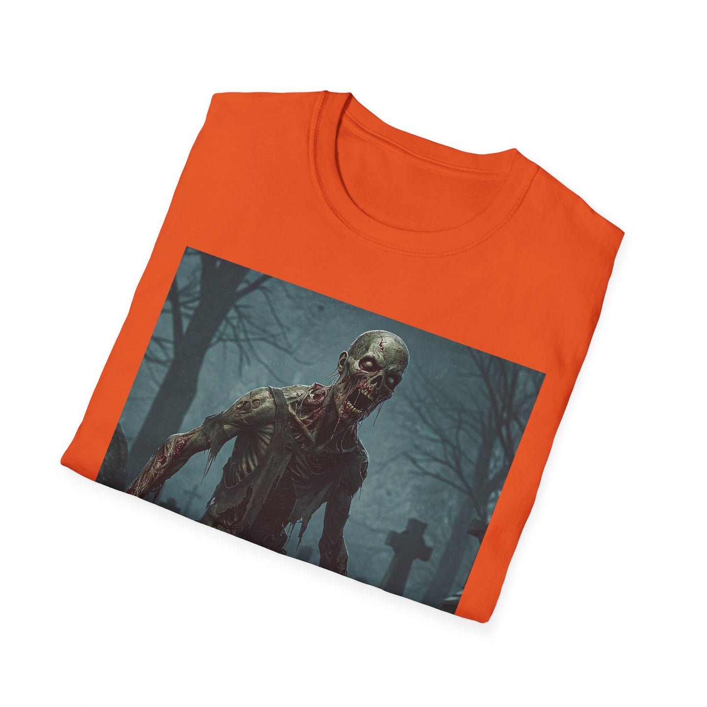 Apocalyptic Portrait Tee, bold, decaying zombie graphic