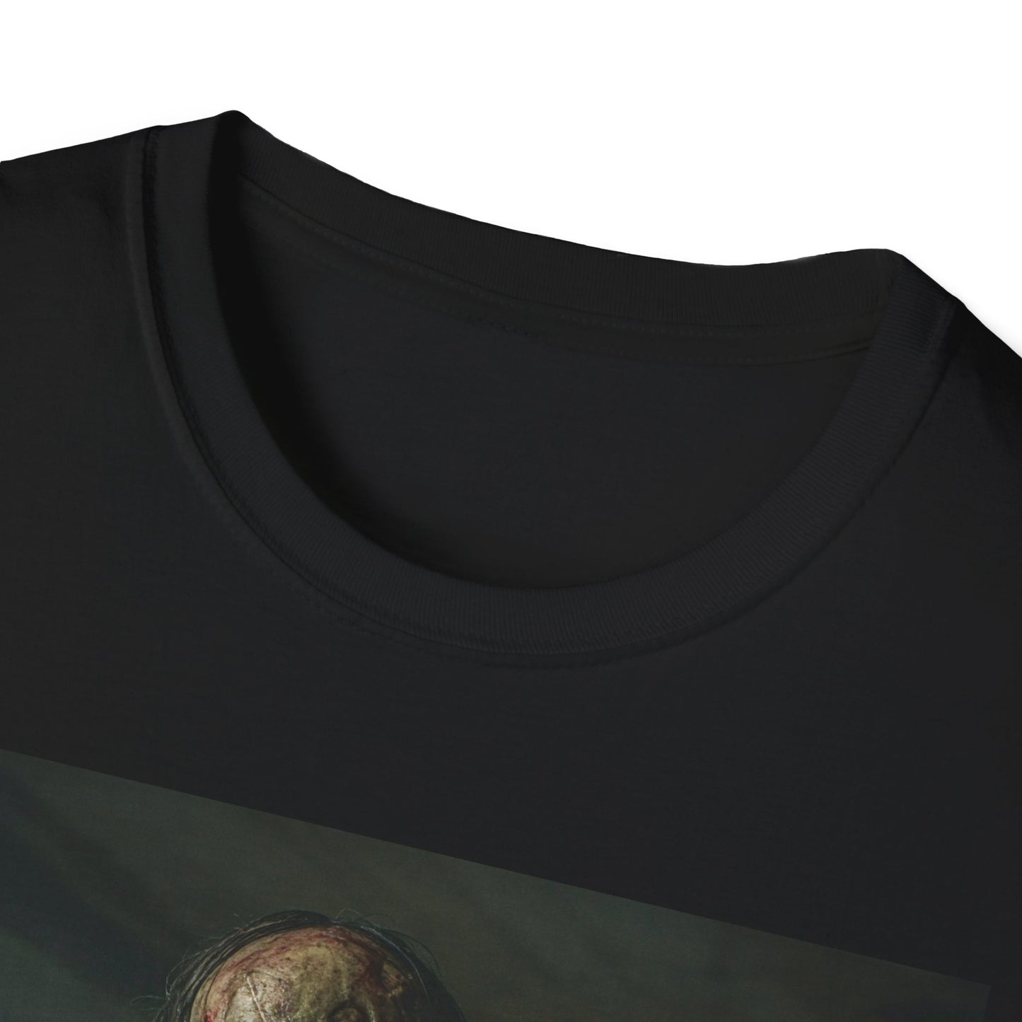 Apocalyptic Portrait Tee, bold, decaying zombie graphic