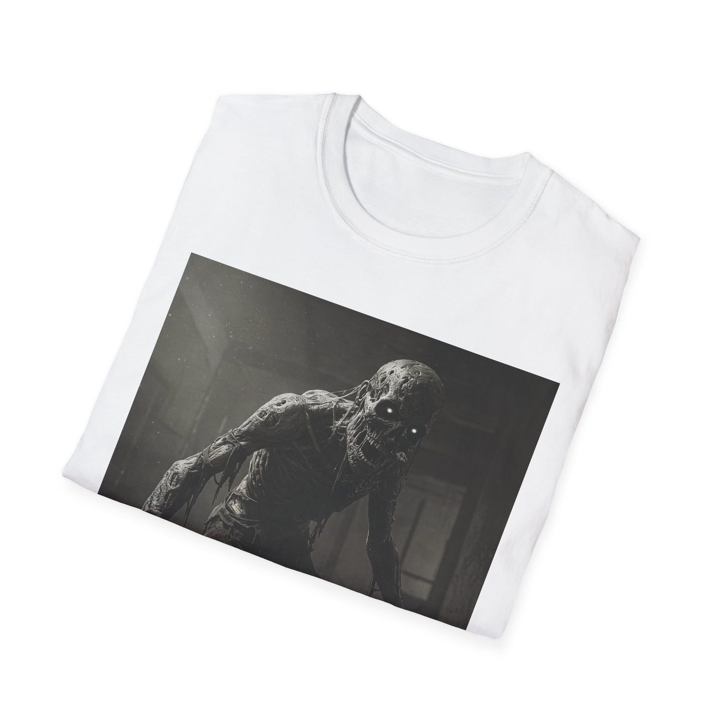 Apocalyptic Portrait Tee, bold, decaying zombie graphic