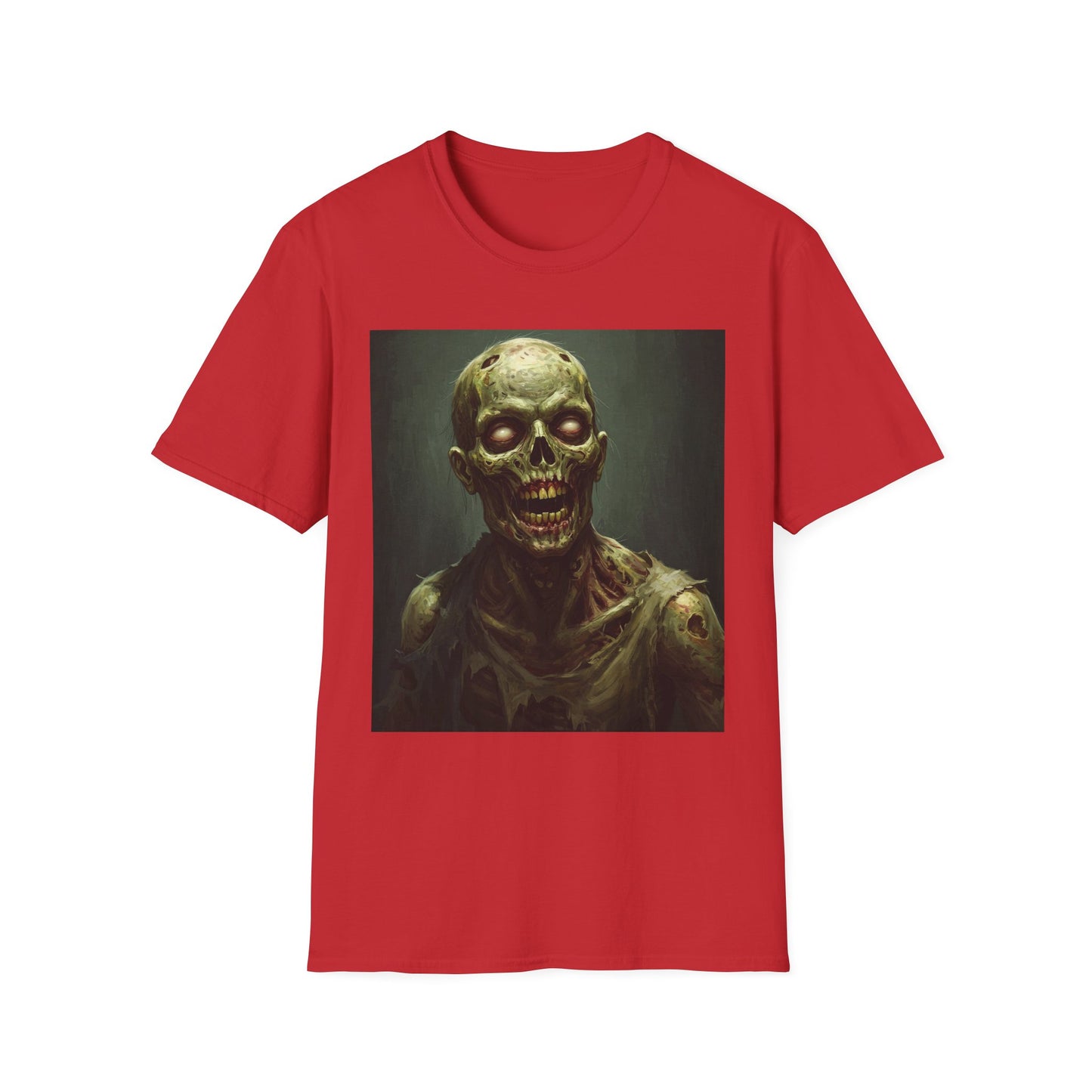 Apocalyptic Portrait Tee, bold, decaying zombie graphic