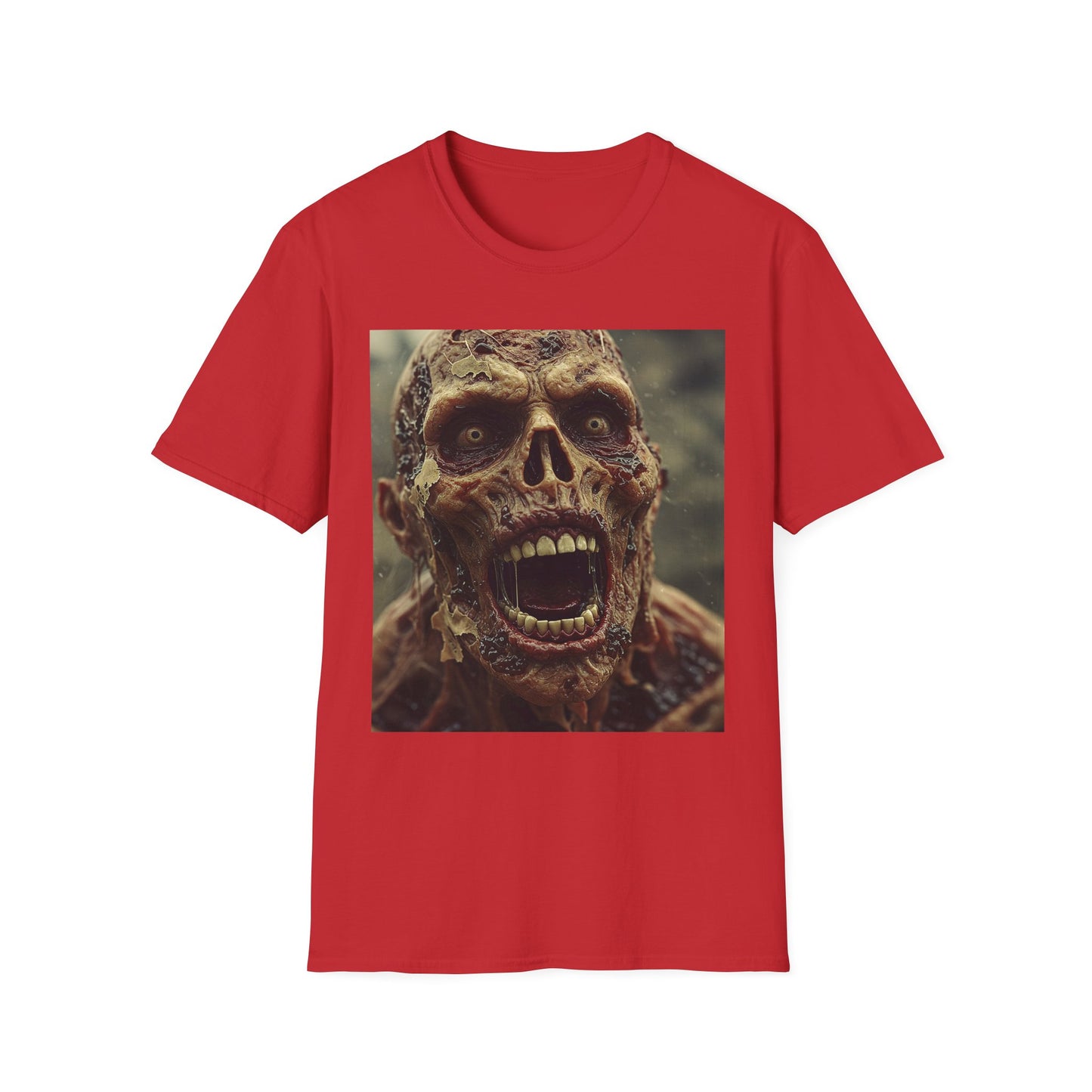 Apocalyptic Portrait Tee, bold, decaying zombie graphic