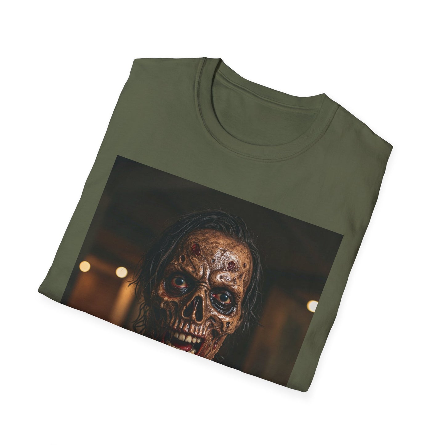 Apocalyptic Portrait Tee, bold, decaying zombie graphic