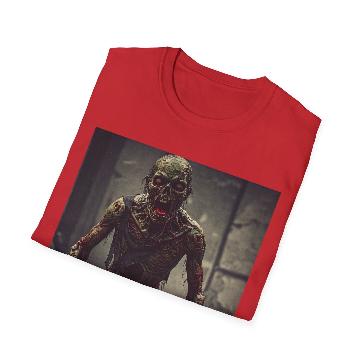 Apocalyptic Portrait Tee, bold, decaying zombie graphic