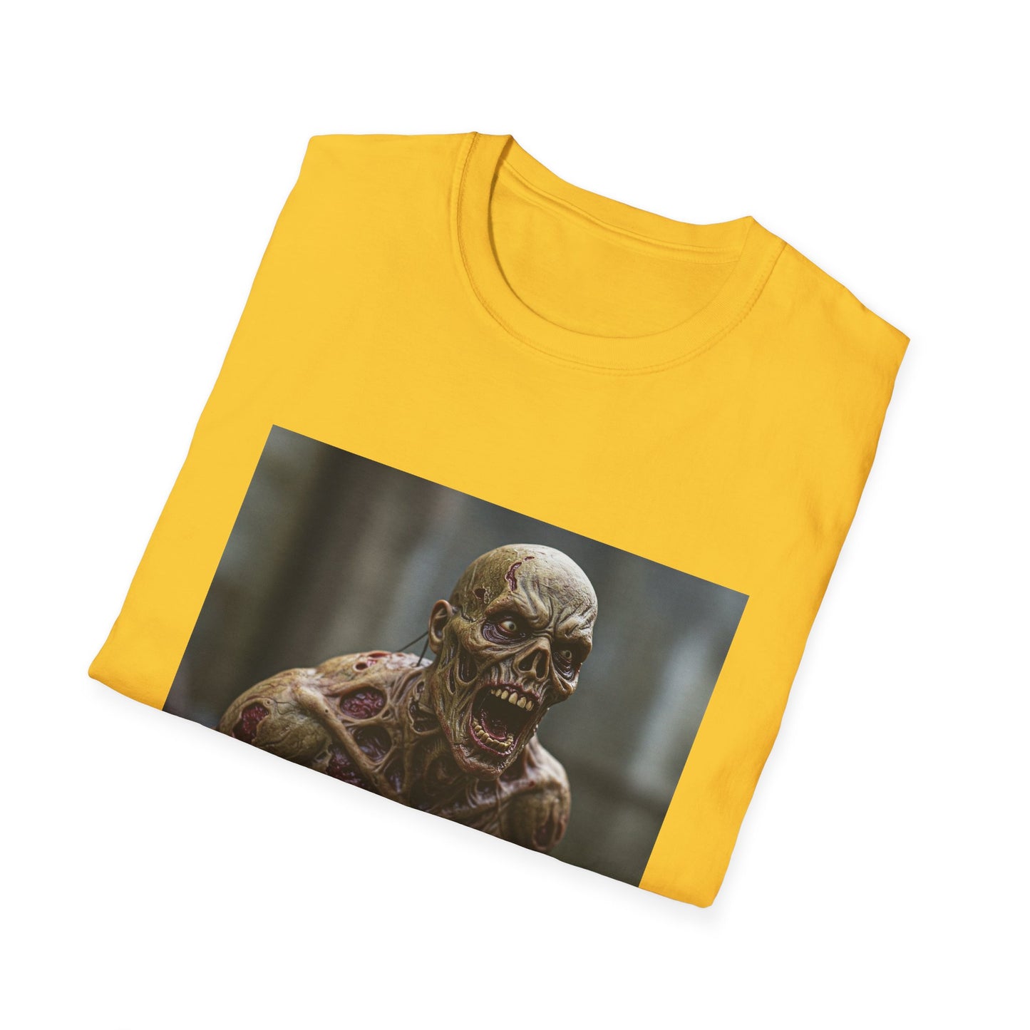 Apocalyptic Portrait Tee, bold, decaying zombie graphic