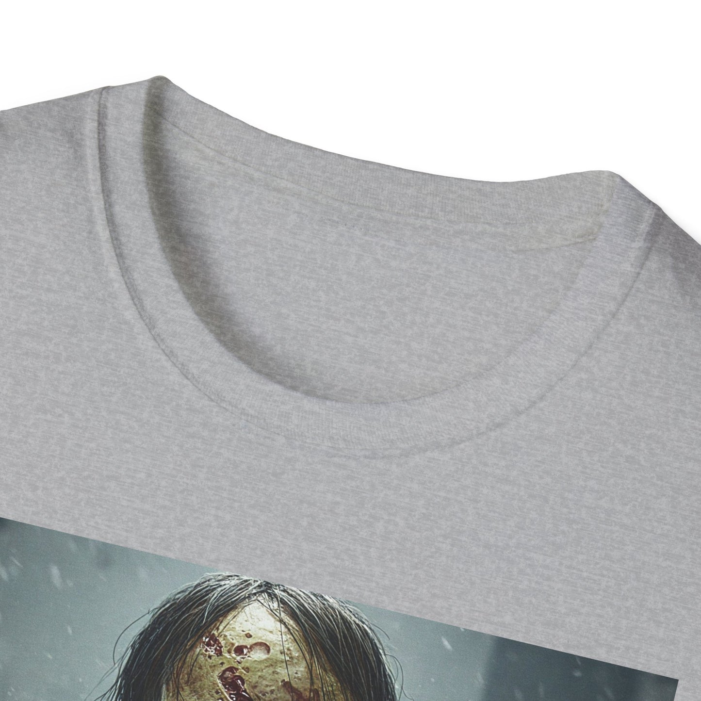 Apocalyptic Portrait Tee, bold, decaying zombie graphic