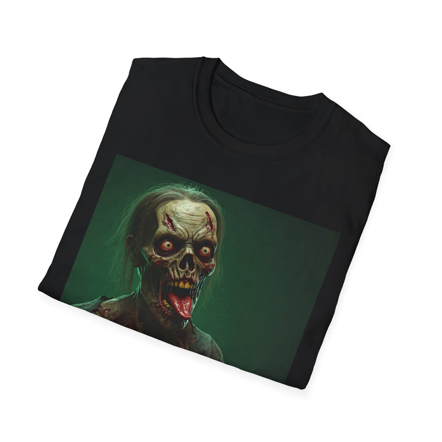 Apocalyptic Portrait Tee, bold, decaying zombie graphic