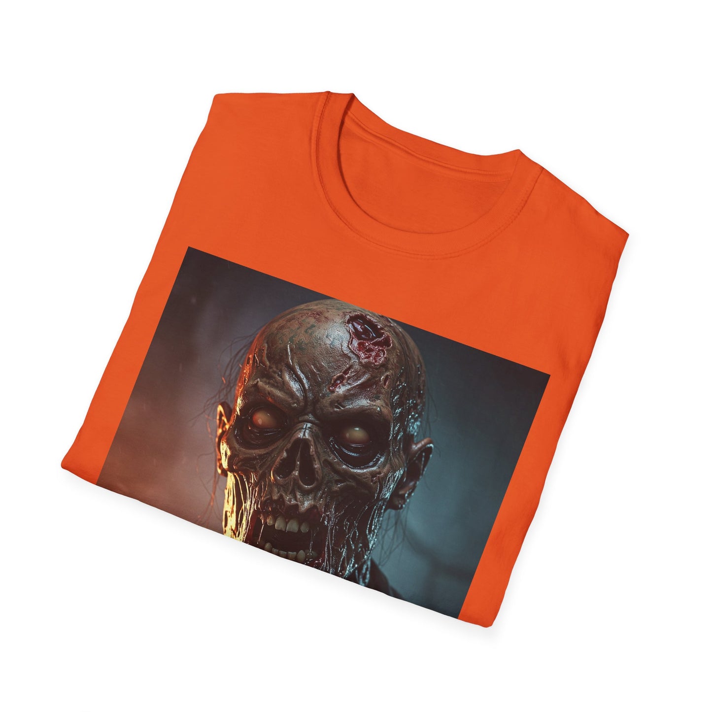 Apocalyptic Portrait Tee, bold, decaying zombie graphic