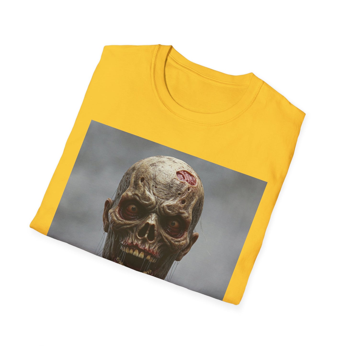 Apocalyptic Portrait Tee, bold, decaying zombie graphic