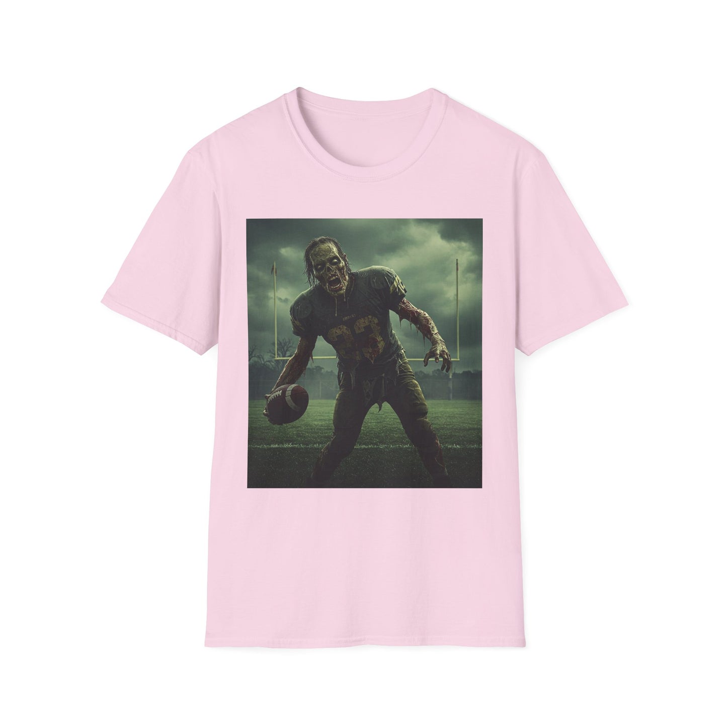 Zombie Football Unisex Softstyle T-Shirt - Perfect for Halloween Fans