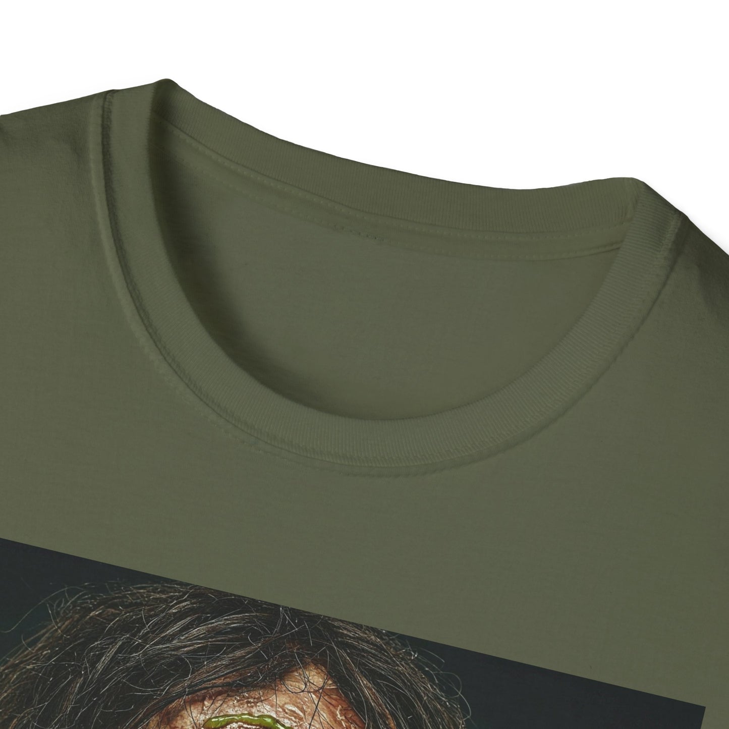 Apocalyptic Portrait Tee, bold, decaying zombie graphic