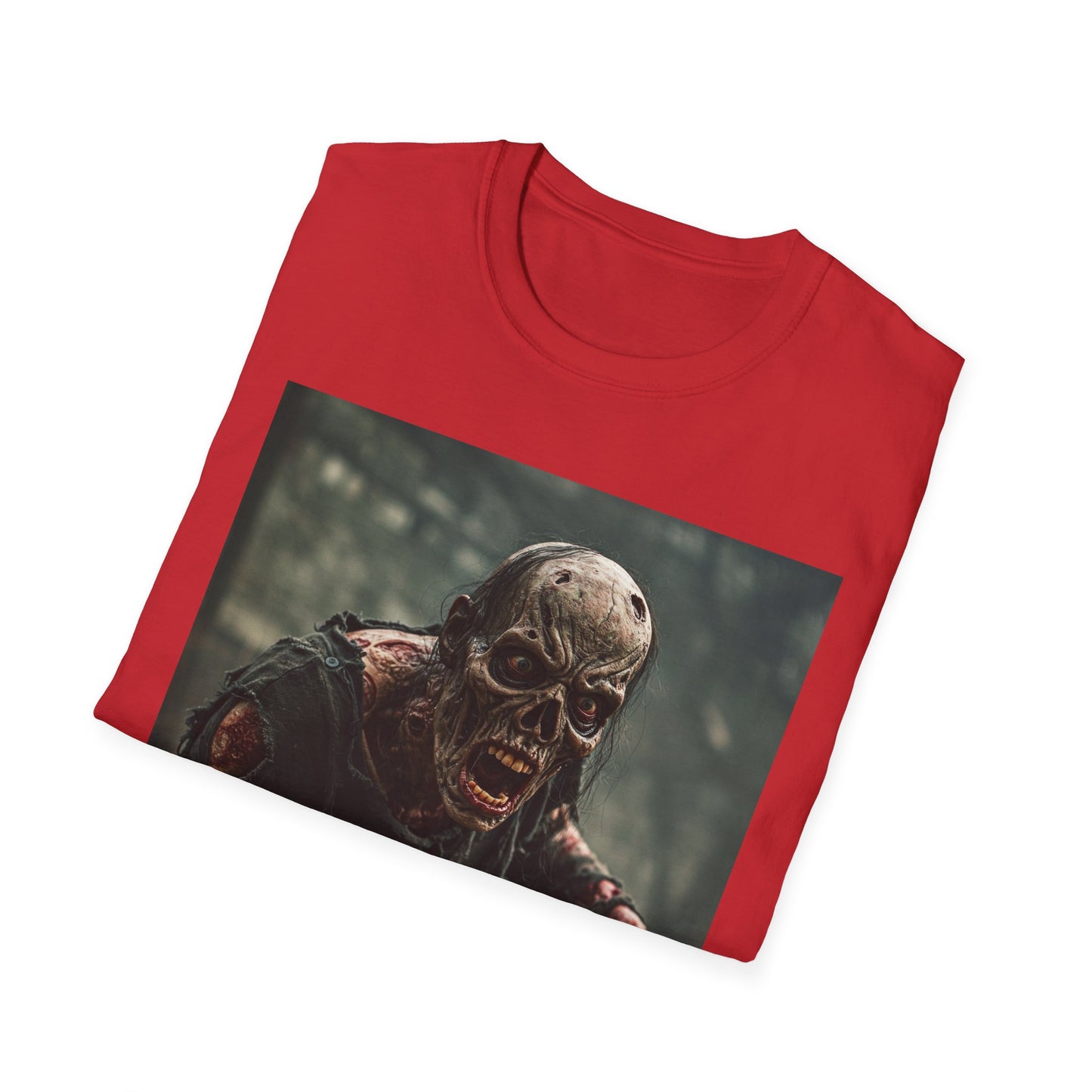 Apocalyptic Portrait Tee, bold, decaying zombie graphic