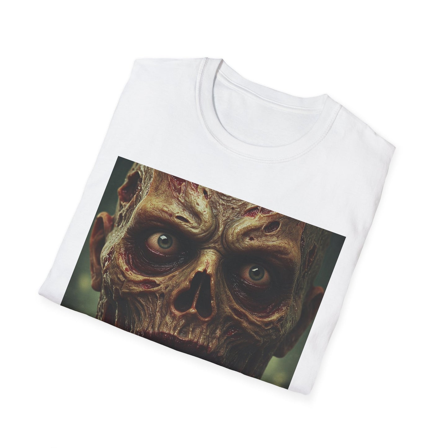 Apocalyptic Portrait Tee, bold, decaying zombie graphic