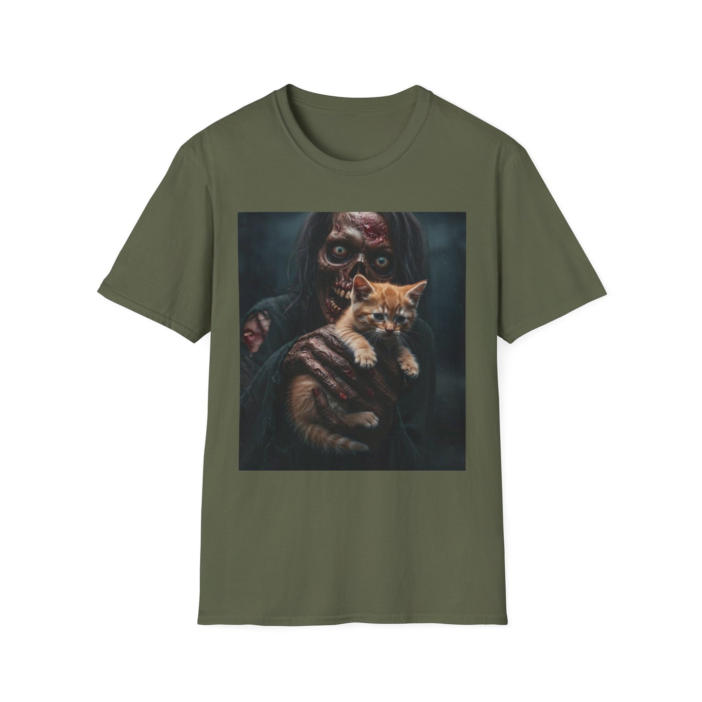 Apocalyptic Portrait Tee, bold, decaying zombie graphic