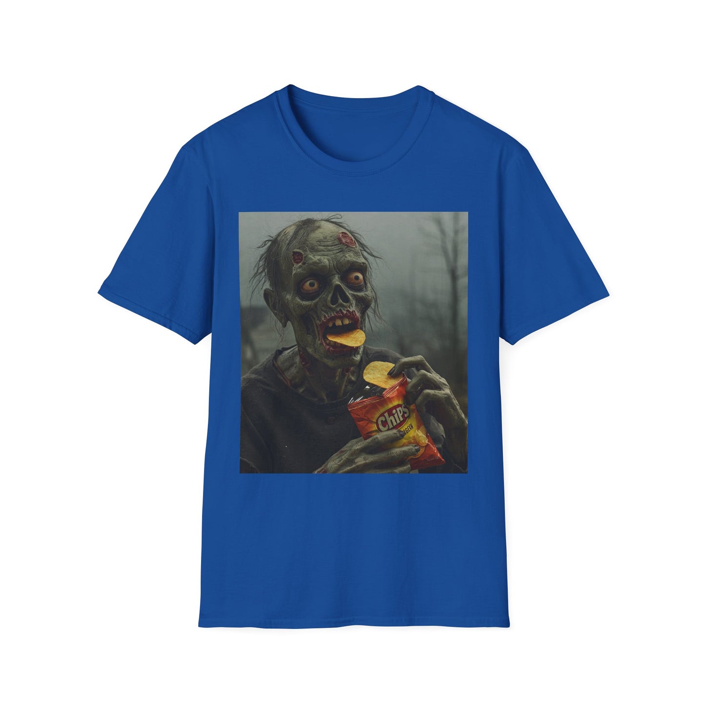 Zombie Snack Unisex Softstyle T-Shirt - Perfect for Horror Fans & Halloween