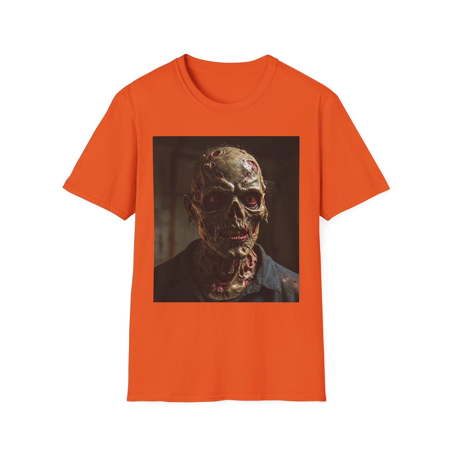 Apocalyptic Portrait Tee, bold, decaying zombie graphic