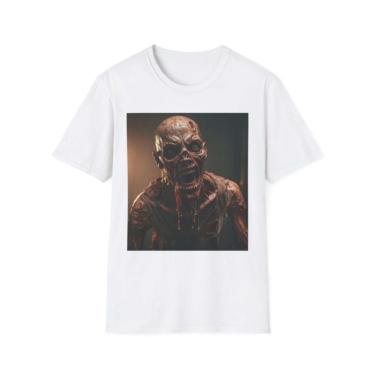 Apocalyptic Portrait Tee, bold, decaying zombie graphic