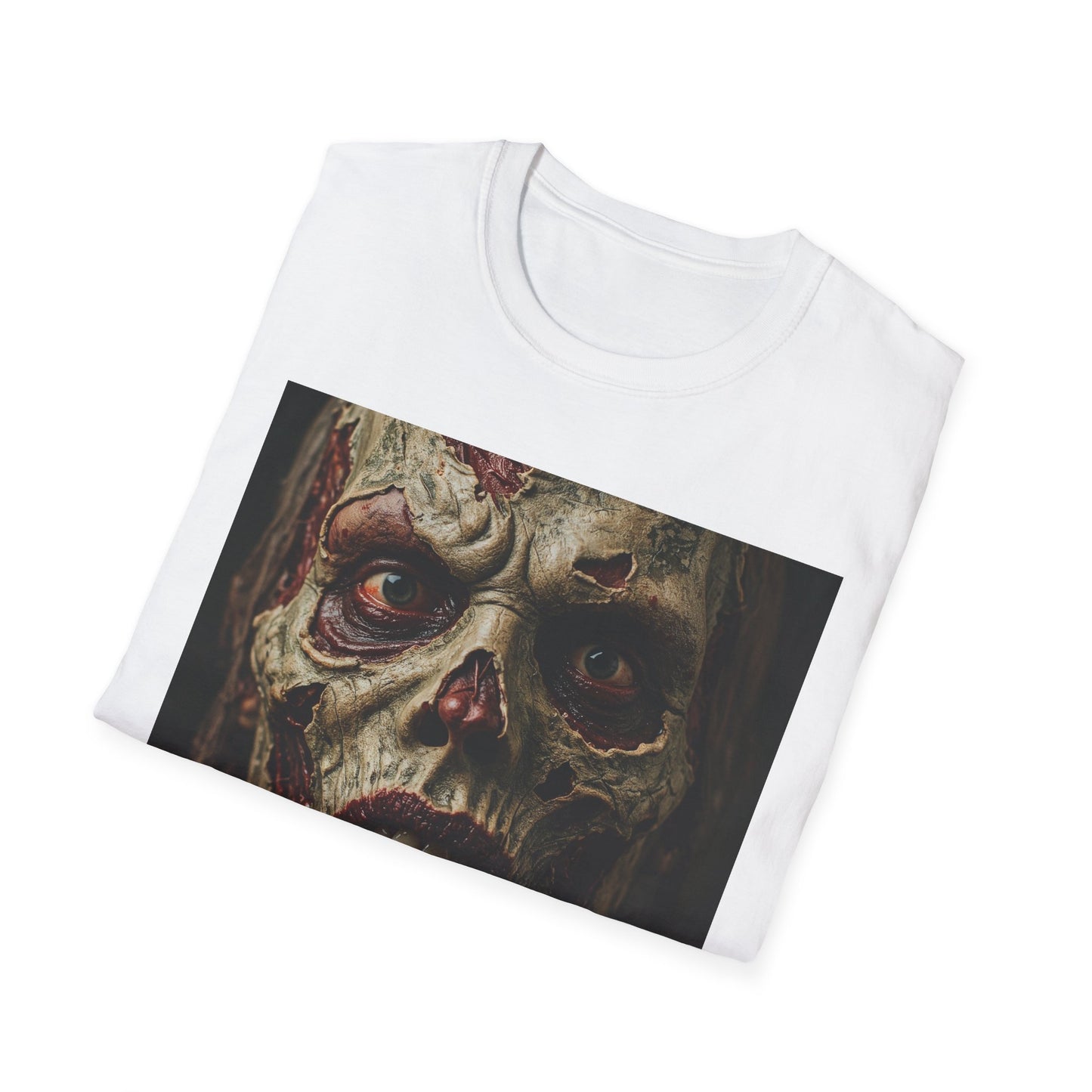 Spooky Zombie Unisex Softstyle T-Shirt - Perfect for Halloween & Horror Fans