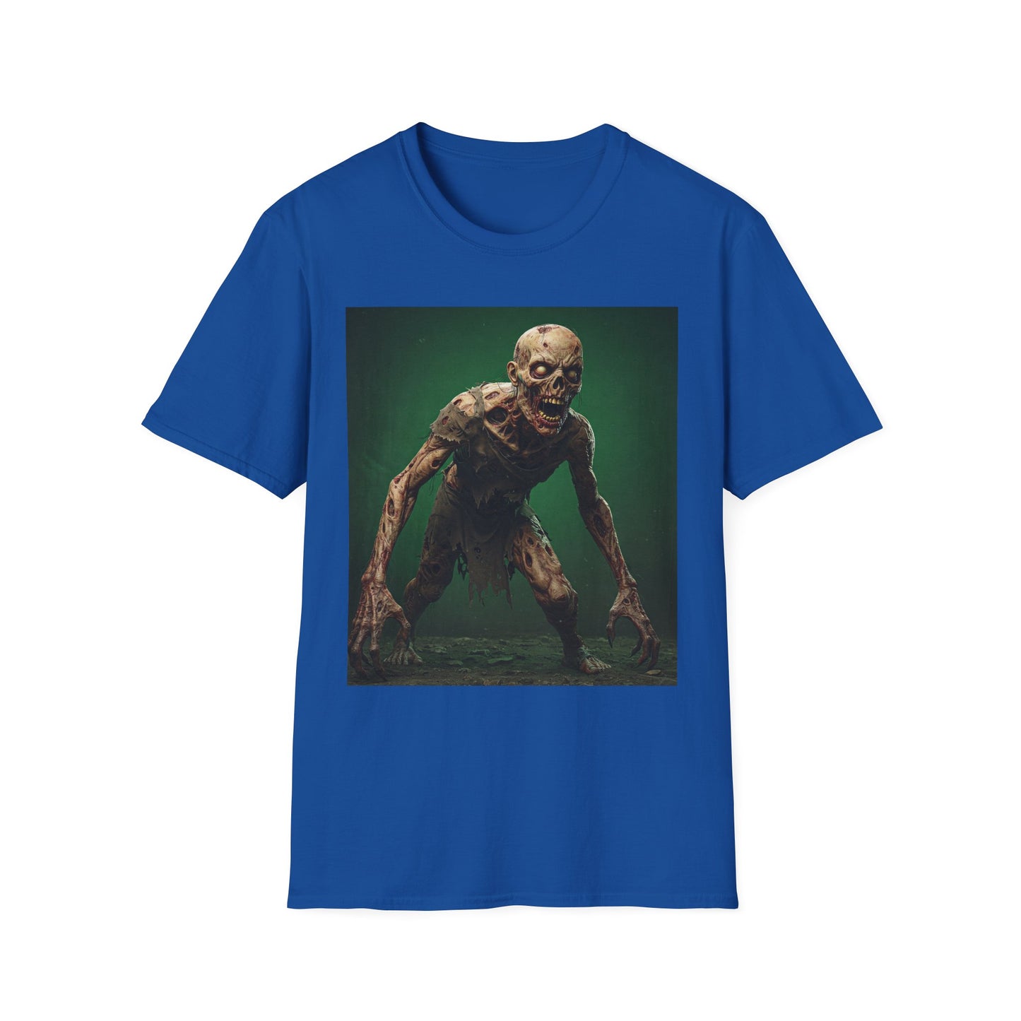 Zombie Graphic Unisex Softstyle T-Shirt - Perfect for Halloween and Horror Fans