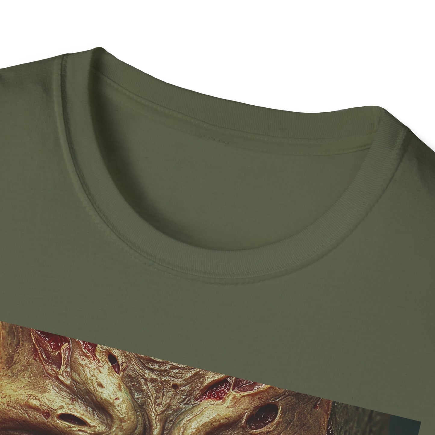 Apocalyptic Portrait Tee, bold, decaying zombie graphic