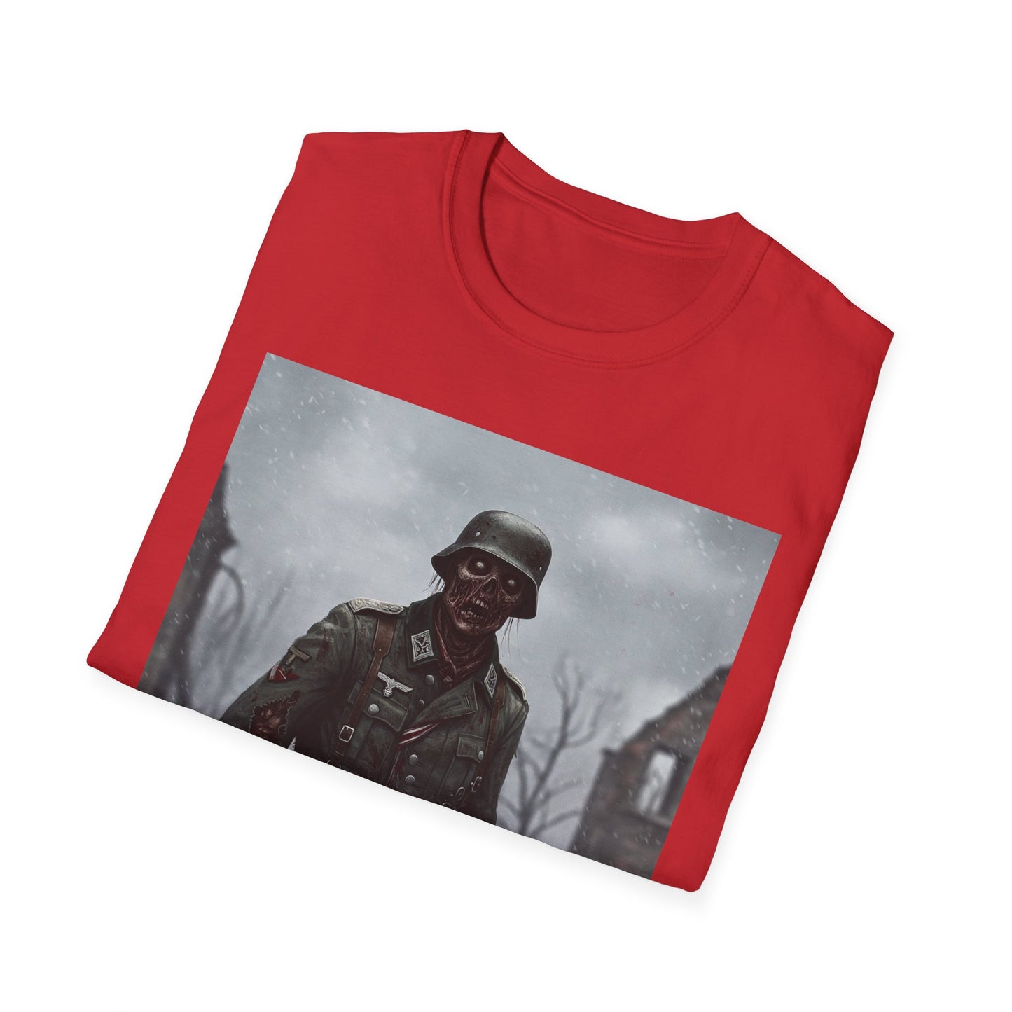 Unisex Softstyle Graphic T-Shirt - Zombie Soldier Design