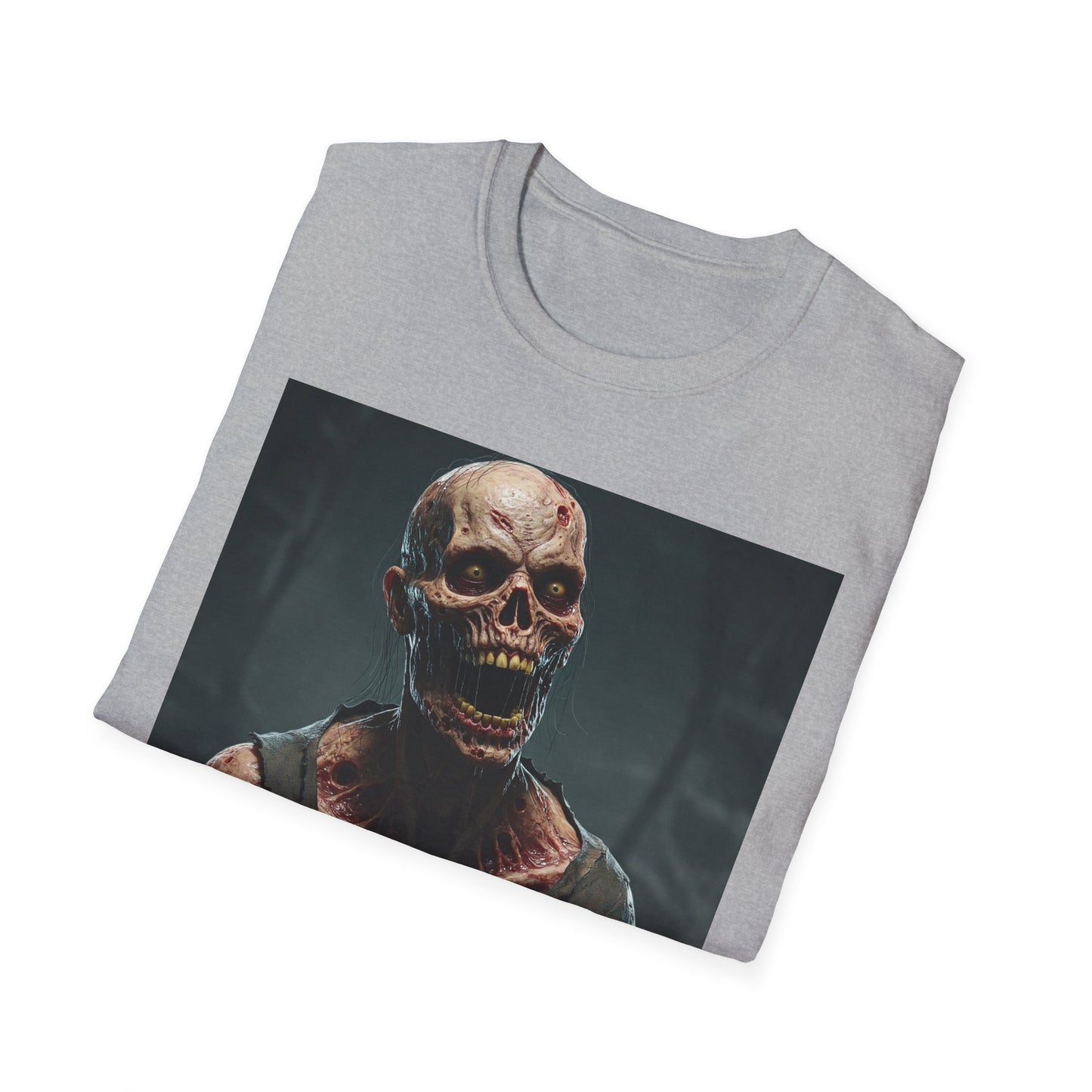 Apocalyptic Portrait Tee, bold, decaying zombie graphic