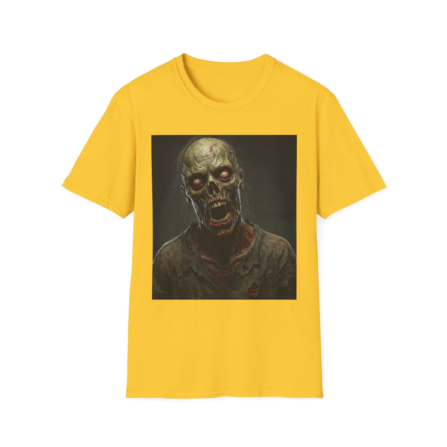 Apocalyptic Portrait Tee, bold, decaying zombie graphic