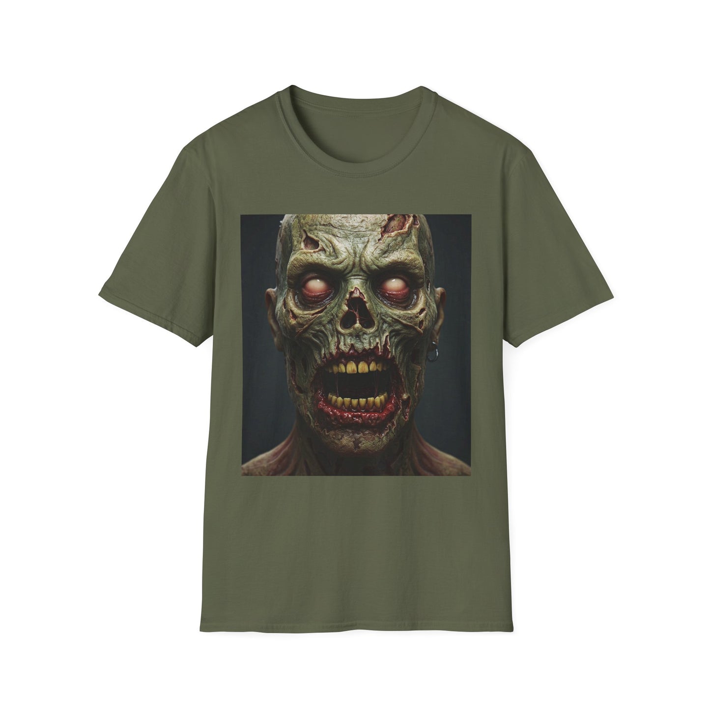 Zombie Apocalypse Apocalyptic Portrait Tee, bold, decaying zombie graphic