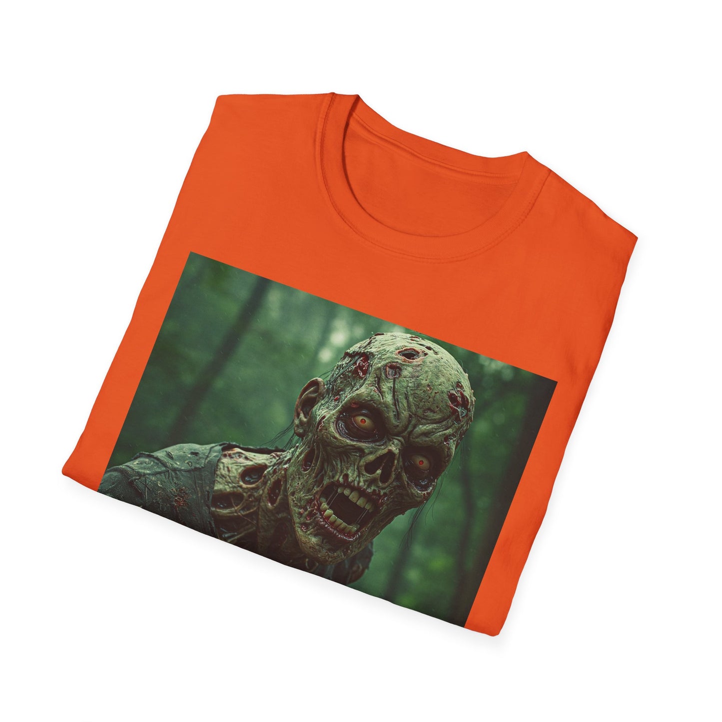 Apocalyptic Portrait Tee, bold, decaying zombie graphic