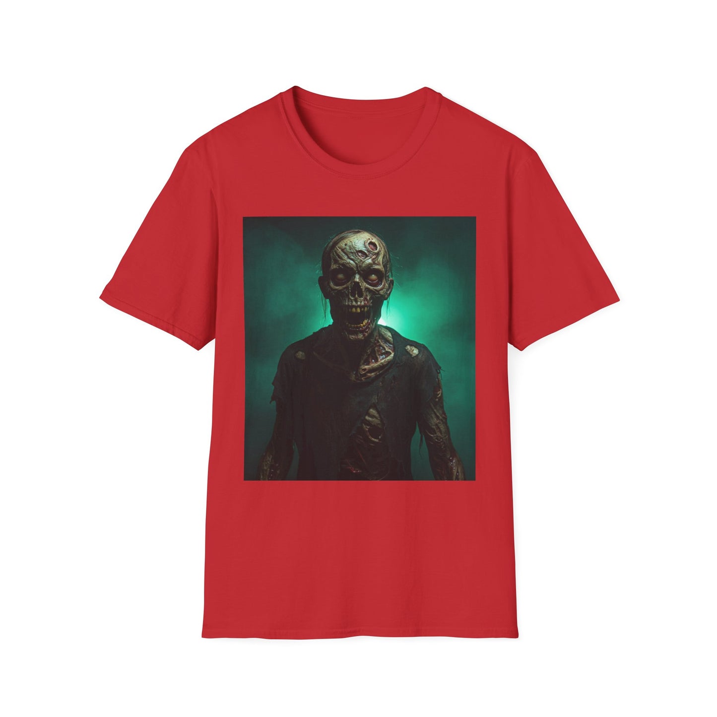 Apocalyptic Portrait Tee, bold, decaying zombie graphic