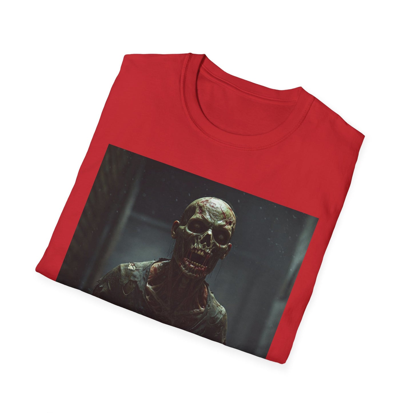 Apocalyptic Portrait Tee, bold, decaying zombie graphic