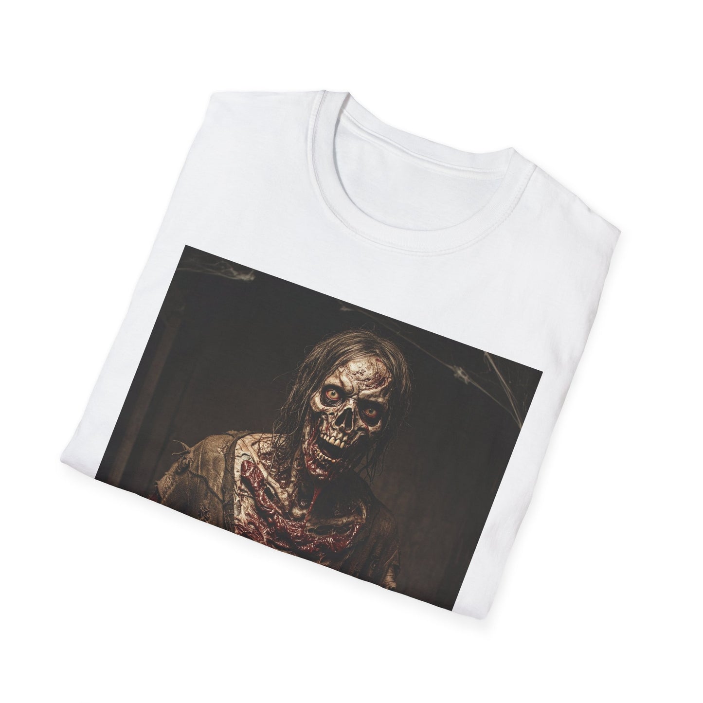 Apocalyptic Portrait Tee, bold, decaying zombie graphic